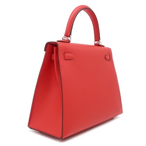 エルメス 2WAYバッグ ケリー25 外縫い レッド未使用 赤 ショルダー  中古