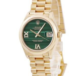 ロレックス デイトジャスト 31 278248 ランダム番 K18YG無垢 純正ダイヤ マラカイト グリーン 自動巻き