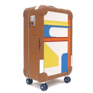 エルメス キャリーバッグ R.M.S キャビン マルチカラー 茶 スーツケース  中古