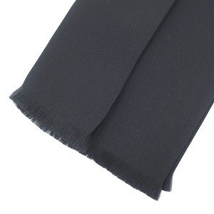 エルメス ネクタイ 無地 5.5cm シルク ブラック 黒 スカーフタイ   中古