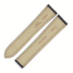 カルティエ 腕時計パーツ 純正 クロコバンド クロコダイル ネイビー 新品同様 替え ベルト バックル用 ストラップ 本革 替え 16.5ｍｍ ネイビー 紺  中古