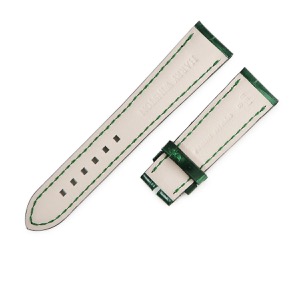 ハリーウィンストン 腕時計パーツ 純正 クロコダイル グリーン 新品同様 替え ベルト ストラップ 19ｍｍ グリーン 緑  中古