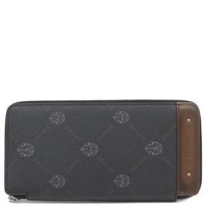 ベルルッティ 長財布 イタウバ バーティカル ロング ジップ ウォレット キャンバス ブラック 黒 ラウンドジップ  中古