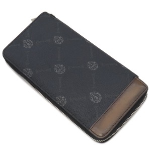 ベルルッティ 長財布 イタウバ バーティカル ロング ジップ ウォレット キャンバス ブラック 黒 ラウンドジップ  中古