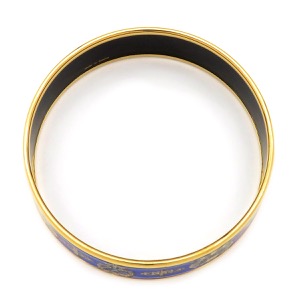 エルメス バングル エマイユ GM ブルー 青  中古