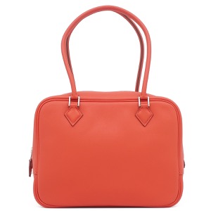 エルメス ハンドバッグ ミニプリュム ヴォースイフト オレンジ SV金具  中古