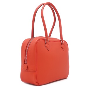 エルメス ハンドバッグ ミニプリュム ヴォースイフト オレンジ SV金具  中古