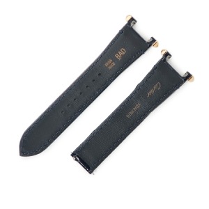 カルティエ 腕時計パーツ 純正 パシャ用 クロコバンド クロコダイル ネイビー 未使用 ベルト ストラップ 19ｍｍ 紺 ダークネイビー シャイニー  中古