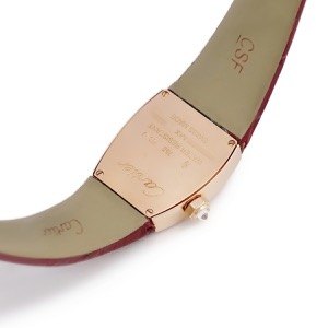 カルティエ ラドーニャ SM WE600651 純正ダイヤ K18PG無垢 ギヨシェ シルバー ローマン クオーツ