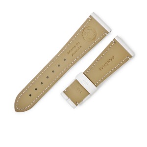 パネライ 腕時計パーツ 純正 ラジオミール クアランタ用 クロコバンド クロコダイル ホワイト 未使用 替え ベルト バンド ストラップ 24ｍｍ 尾錠用 ホワイト 白  中古