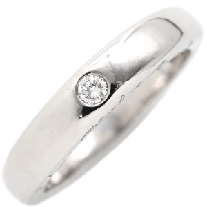 ヴァンクリーフアーペル リング 指輪 ニューヨーク ダイヤリング Pt950 シルバー #50(JP10) 1P 1粒  VCARN31747 中古