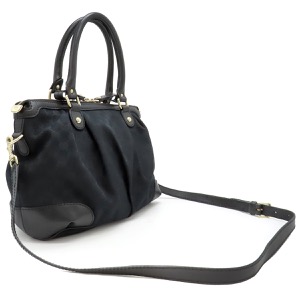 グッチ 2WAYバッグ スーキー 2WAY GGキャンバス ブラック 黒 ショルダー ハンドバッグ  247902 中古