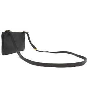 プラダ ショルダーバッグ メタルロゴ ショルダーバッグ ブラック 黒 VITELLO PHENIX  1BH046 中古