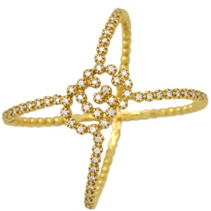 グッチ リング 指輪 GGランニング K18YG ゴールド #16 750YG AU750  中古