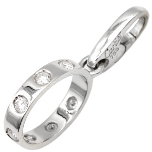 カルティエ チャーム ラブ LOVE フルダイヤ K18WG シルバー 7Pダイヤ Au750 ペンダントトップ  中古