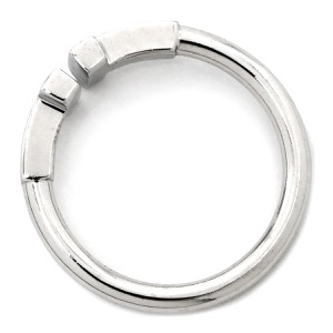 ティファニー リング 指輪 Tワイヤー K18WG シルバー Au750 18K 18金  中古