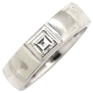 リング 指輪 ダイヤリング Pt900 シルバー 中古