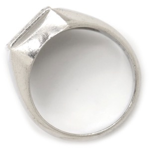 リング 指輪 ダイヤリング Pt900 シルバー 16P スクエア  中古