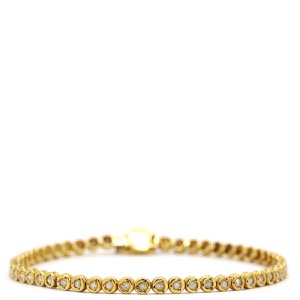 ブレスレット テニスブレスレット K18YG ゴールド ダイヤブレス  中古