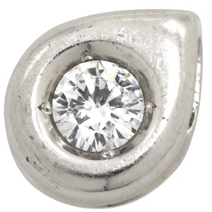 ペンダントトップ ダイヤ Pt900 シルバー 1石 1粒  中古
