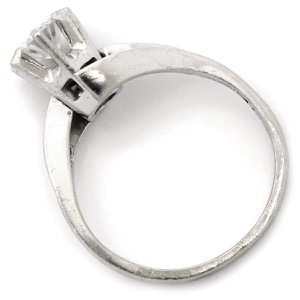 リング 指輪 ダイヤ 立爪リング Pt900 シルバー 1P   中古