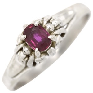 リング 指輪 ルビーリング Pt900 シルバー Pm900  中古