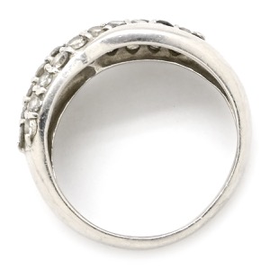 リング 指輪 ダイヤリング  Pt900 シルバー プラチナ パヴェダイヤ  中古