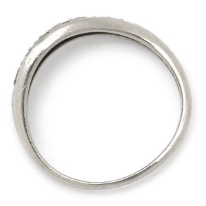 リング 指輪 ダイヤリング Pt900 シルバー 6P 6粒 一文字 中古