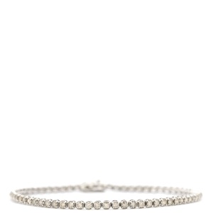 ブレスレット テニスブレスレット K18WG シルバー ダイヤブレスレット 750 ホワイトゴールド  中古