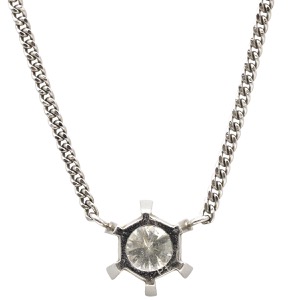 ネックレス ダイヤペンダント Pt850 シルバー 1P 1粒  中古