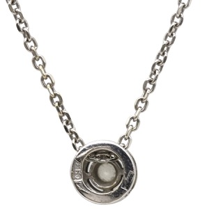 ネックレス ダイヤペンダント K14WG シルバー 1P 1粒 585WG  中古