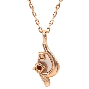 ネックレス カラーストーンペンダント K10PG ゴールド ピンクゴールド 天然石 Au 416 金 10金 10K レッド 赤  中古