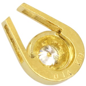 ペンダントトップ ダイヤ K18YG ゴールド 1石 1粒 750AU  中古