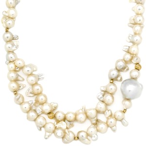 ネックレス バロックパール パール ホワイト 中古