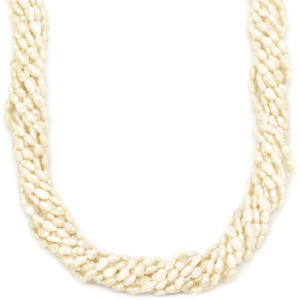 ネックレス 淡水パール 10連 シルバー ホワイト 白  中古