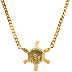 ネックレス ダイヤペンダント K18YG ゴールド 1P 1粒  中古