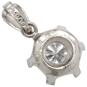 ペンダントトップ ダイヤ Pt900 シルバー 1石 1粒  中古