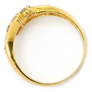 リング 指輪 ダイヤリング K18YG ゴールド 10P 10石  中古