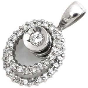 ペンダントトップ ダイヤ Pt900 シルバー ネックレストップ  中古
