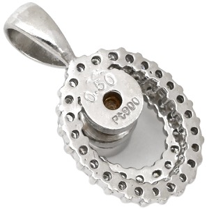 ペンダントトップ ダイヤ Pt900 シルバー ネックレストップ  中古