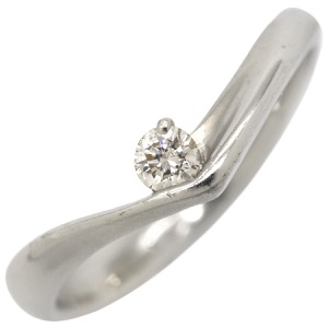 リング 指輪 ダイヤリング Pt900 シルバー 中古