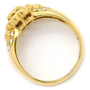 リング 指輪 ルビー ダイヤ リング K18YG ゴールド Au750 18K 18金 レッド 赤  中古