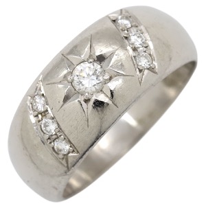 リング 指輪 ダイヤリング Pt900 シルバー 中古