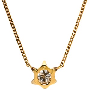 ネックレス ダイヤペンダント K18YG ゴールド 750 18K 1P 1粒  中古