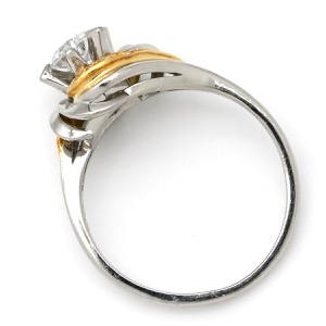 リング 指輪 ダイヤリング Pt900 シルバー コンビリング   中古