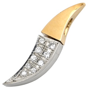 ペンダントトップ ダイヤ ペンダントトップ K18YG ゴールド ペンダントヘッド 18K 18金 750  中古