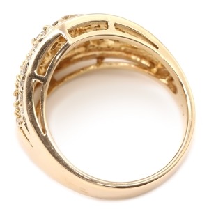 リング 指輪 ダイヤリング  K18PG ゴールド 750 ピンクゴールド 透かし  中古