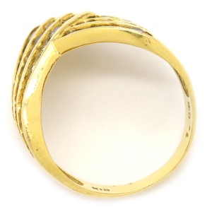 リング 指輪 ダイヤリング K18YG ゴールド V字 Vライン  中古