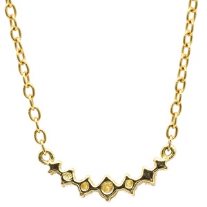 ネックレス K18YG ゴールド ダイヤモンド 7P 7連 750 YG ペンダント  中古