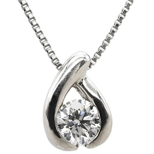 ネックレス ダイヤペンダント Pt900 シルバー 1P 1粒  中古